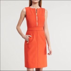 Tory Burch Mariel Orange Sleeveless Dress